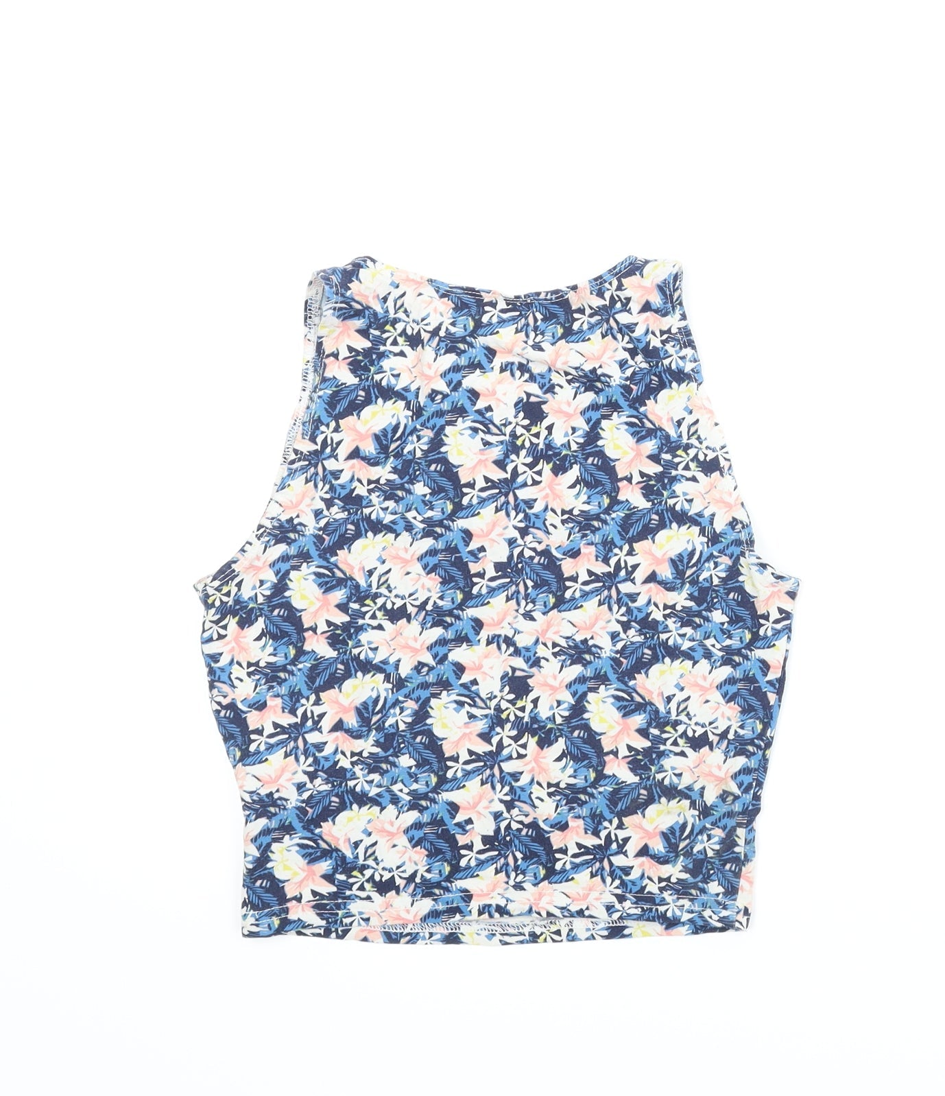 New Look Girls Blue Floral  Basic Tank Size 10-11 Years