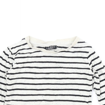 Baby Boy Boys Beige Striped  Basic T-Shirt Size 2 Years