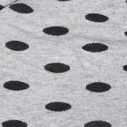 H&M Girls Grey Polka Dot Knit Pullover Jumper Size 13-14 Years
