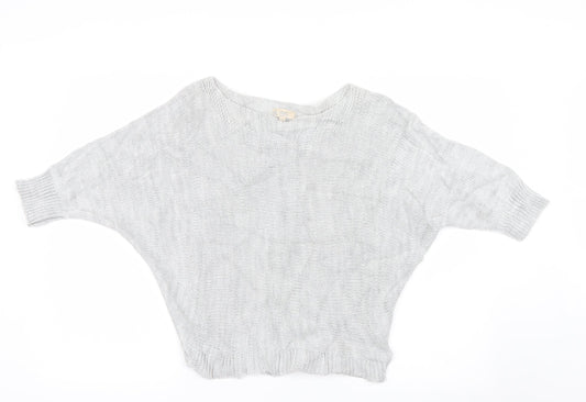 Amanti Womens Grey  Knit Pullover Jumper Size S