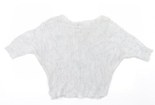 Amanti Womens Grey  Knit Pullover Jumper Size S
