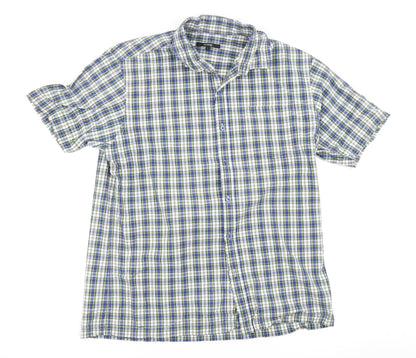 Asda George Mens Green Check   Button-Up Size L