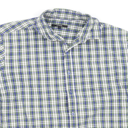 Asda George Mens Green Check   Button-Up Size L