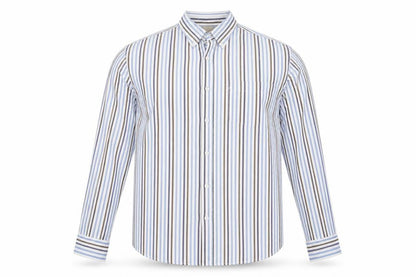 Mens UK Size L Cotton Traders Blue  Button-Up Long Sleeve Casual Shirt