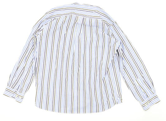 Mens UK Size L Cotton Traders Blue  Button-Up Long Sleeve Casual Shirt