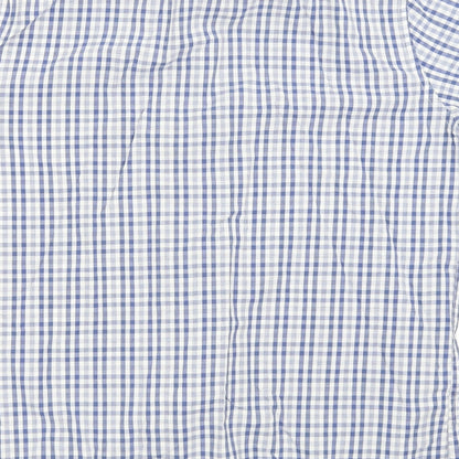 Asda George Mens Blue Check   Button-Up Size L