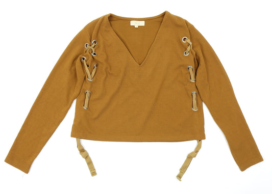 JCL Womens Brown   Pullover Jumper Size M