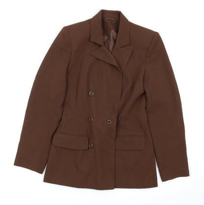 Womens UK Size 8 Preworn Regular Brown Blazer