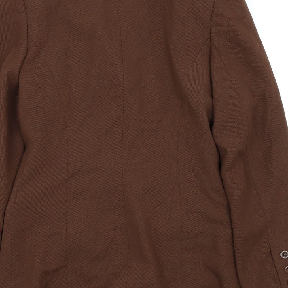 Womens UK Size 8 Preworn Regular Brown Blazer