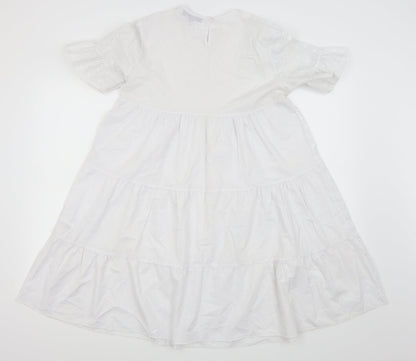 Missguided Womens White   Fit & Flare  Size 10