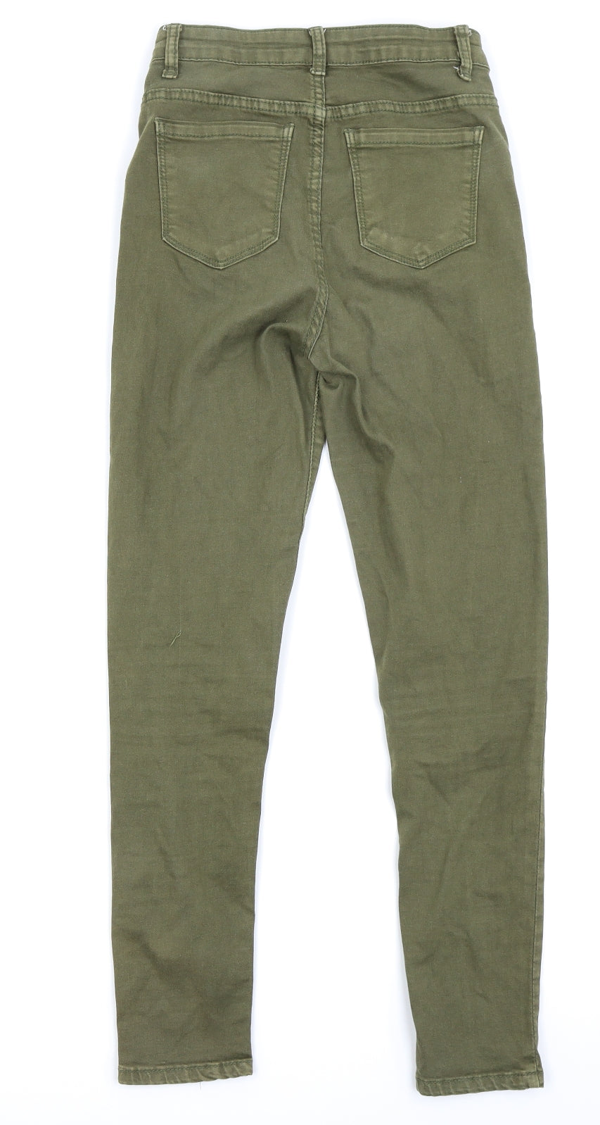 Womens UK Size 6 MOMOKROM Regular Fit Skinny Green Jeans
