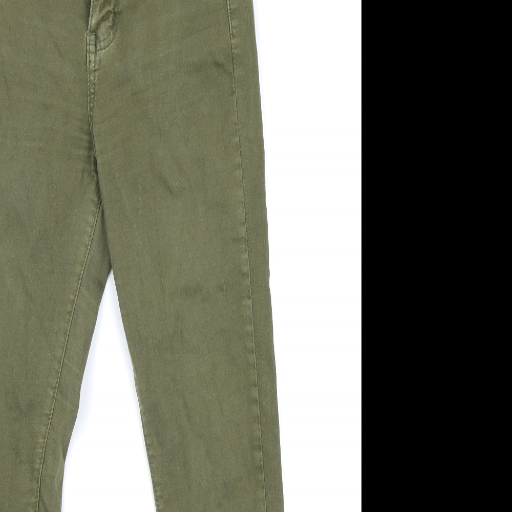 Womens UK Size 6 MOMOKROM Regular Fit Skinny Green Jeans