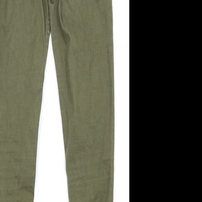 Womens UK Size 6 MOMOKROM Regular Fit Skinny Green Jeans