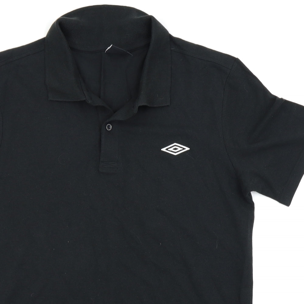 Umbro Mens Black    Polo Size M