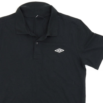 Umbro Mens Black    Polo Size M