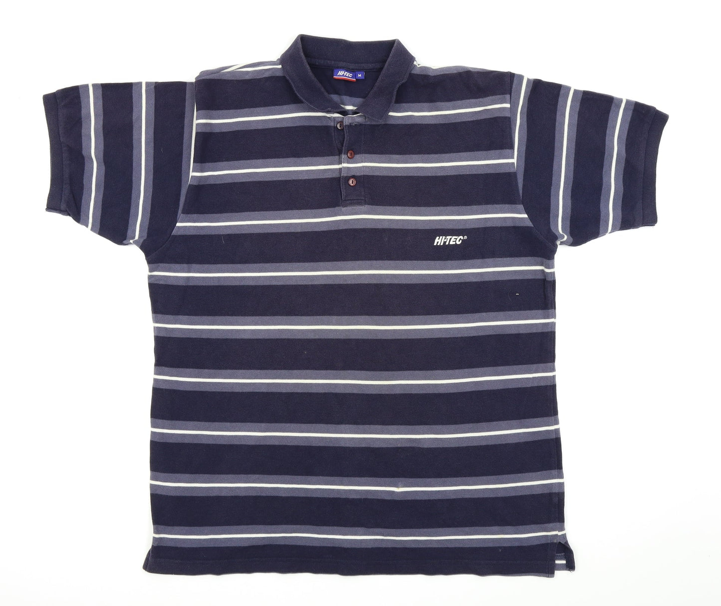 Hi-Tec Mens Blue Striped   Polo Size M