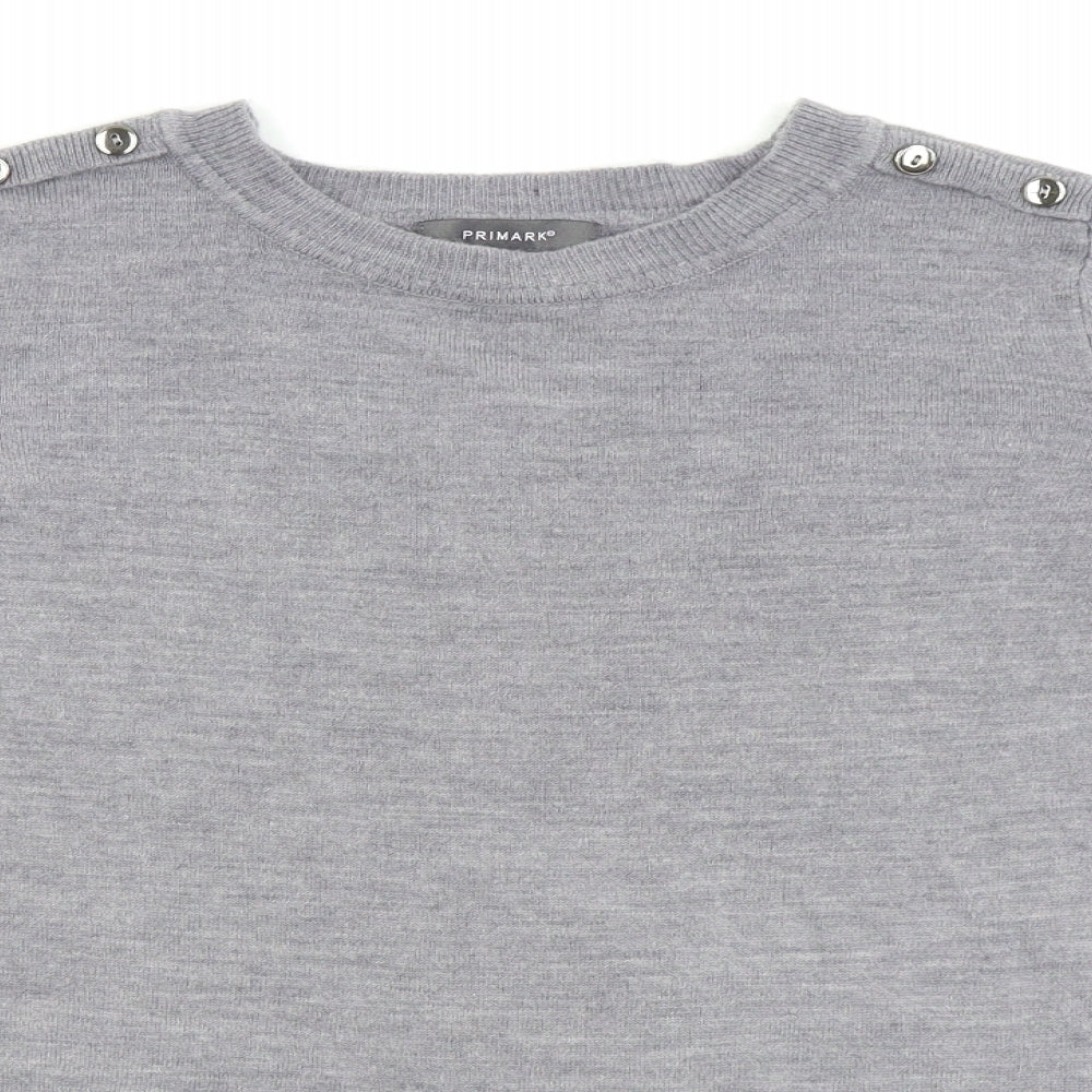 Primark Womens Grey   Pullover Jumper Size 10