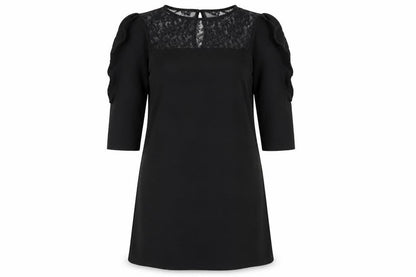 the vanity room Womens Black Floral  Fit & Flare  Size 38