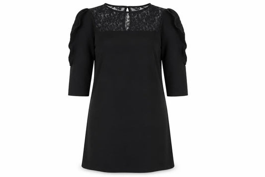 the vanity room Womens Black Floral  Fit & Flare  Size 38