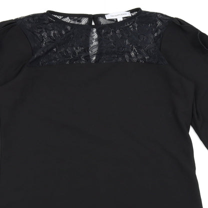 the vanity room Womens Black Floral  Fit & Flare  Size 38