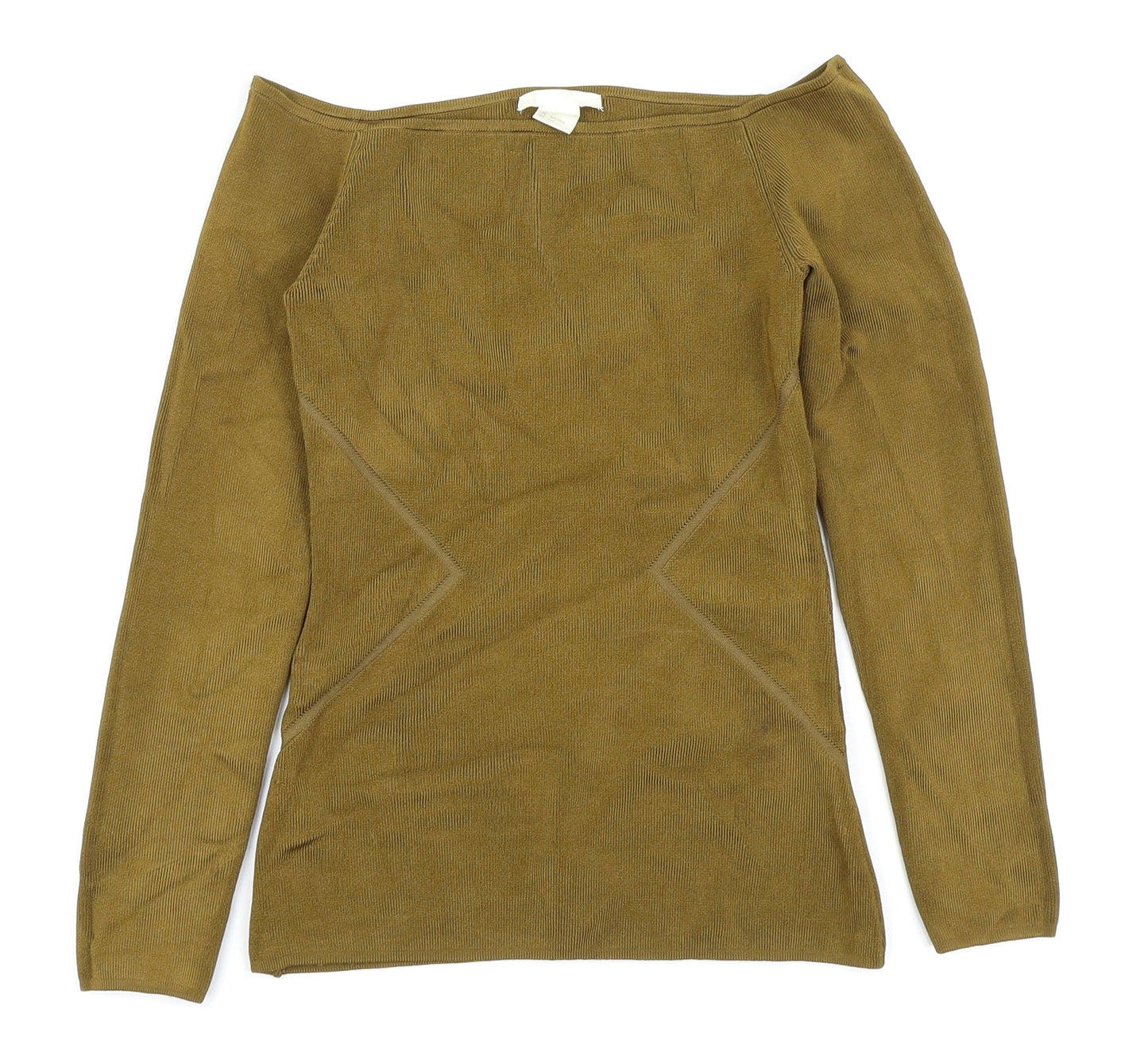 Womens UK Size 6 H&M Gold Basic T-Shirt