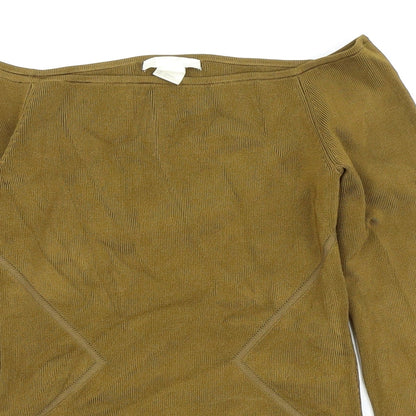 Womens UK Size 6 H&M Gold Basic T-Shirt