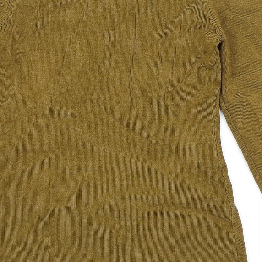 Womens UK Size 6 H&M Gold Basic T-Shirt
