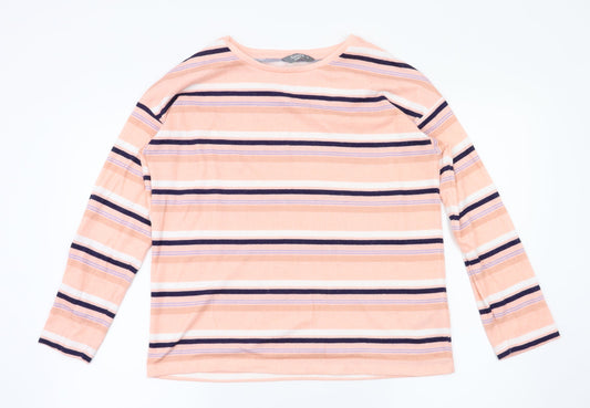 Nutmeg Womens Pink Striped  Pullover Jumper Size 10