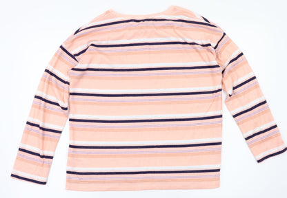 Nutmeg Womens Pink Striped  Pullover Jumper Size 10
