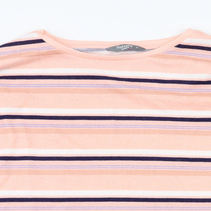 Nutmeg Womens Pink Striped  Pullover Jumper Size 10