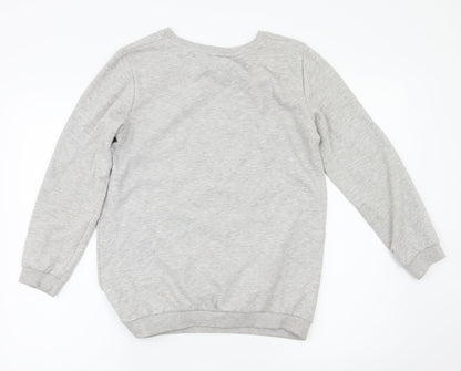 H&M Girls Grey   Pullover Sweatshirt Size 13-14 Years