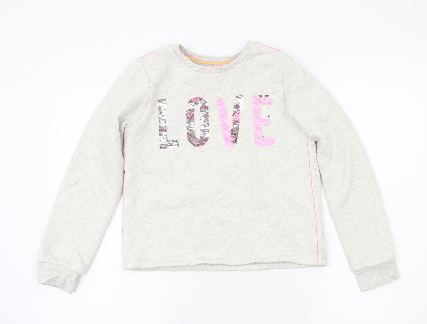 F&F Girls Green   Pullover Jumper Size 10-11 Years