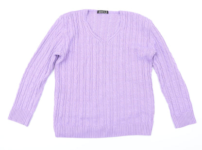 Envy Womens Purple   Pullover Jumper Size M