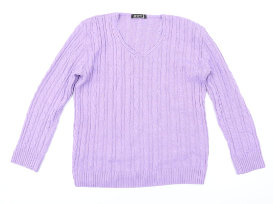 Envy Womens Purple   Pullover Jumper Size M