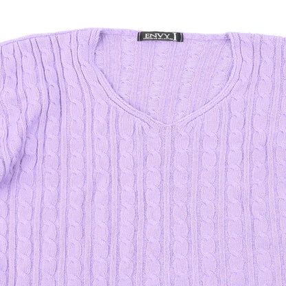 Envy Womens Purple   Pullover Jumper Size M