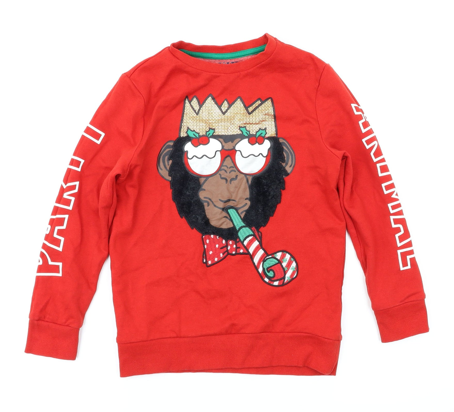 F&F Girls Red   Pullover Hoodie Size 7 Years