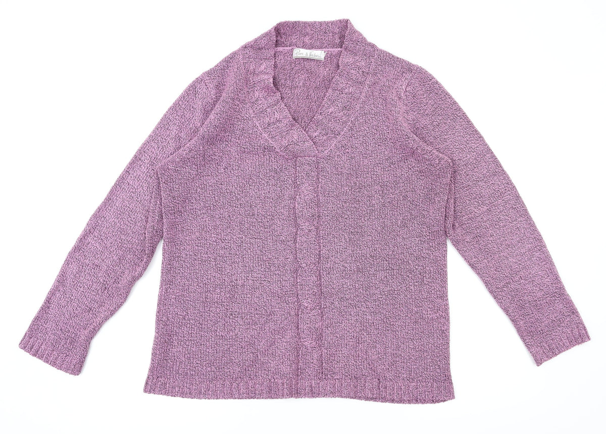 Pure & Natural Womens Purple   Pullover Jumper Size M