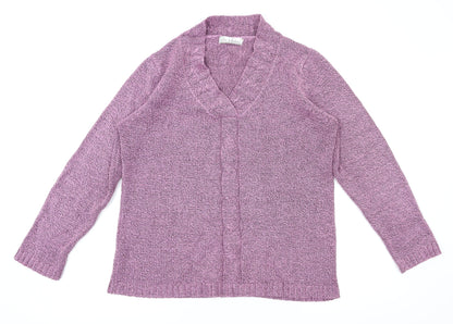 Pure & Natural Womens Purple   Pullover Jumper Size M