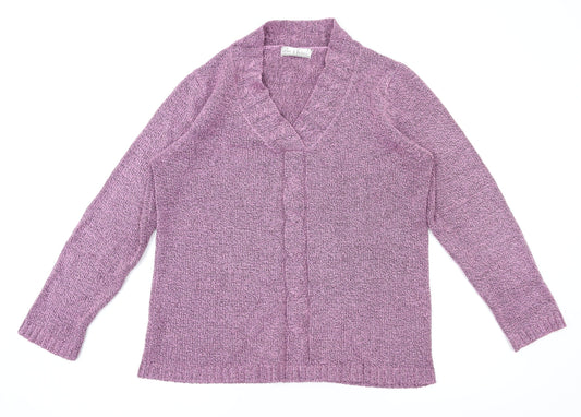 Pure & Natural Womens Purple   Pullover Jumper Size M