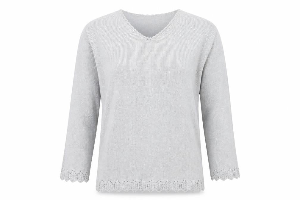 Womens UK Size M EWM Silver Basic T-Shirt
