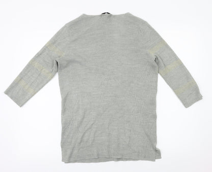 M&S Womens Grey   Basic T-Shirt Size 8