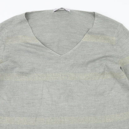 M&S Womens Grey   Basic T-Shirt Size 8