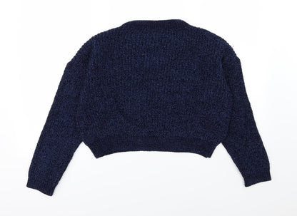 QED London Womens Blue  Knit Pullover Jumper Size S