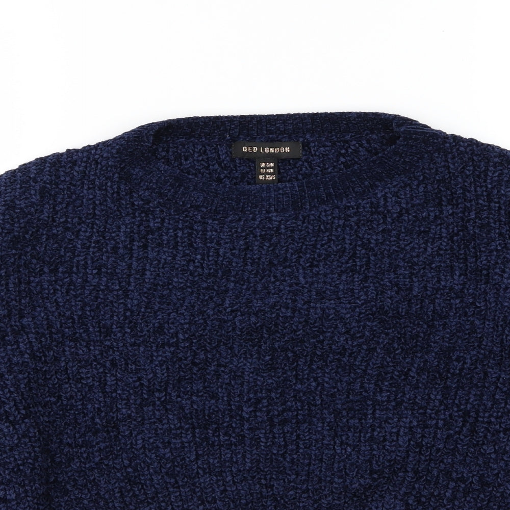 QED London Womens Blue  Knit Pullover Jumper Size S