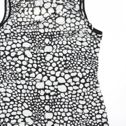 CMD Womens Black Polka Dot  Basic Tank Size 16  - Ruffle