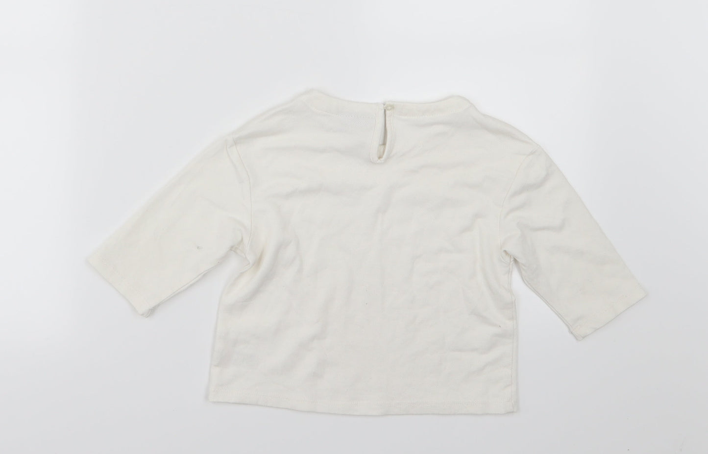 Matalan Girls White  Jersey Cropped T-Shirt Size 5 Years  - Whatever