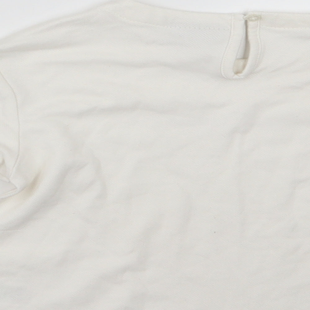 Matalan Girls White  Jersey Cropped T-Shirt Size 5 Years  - Whatever