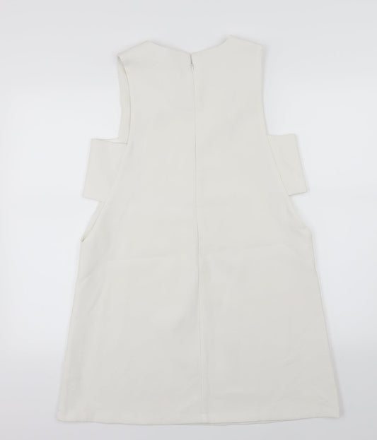 Boohoo Womens White   Skater Dress  Size 10