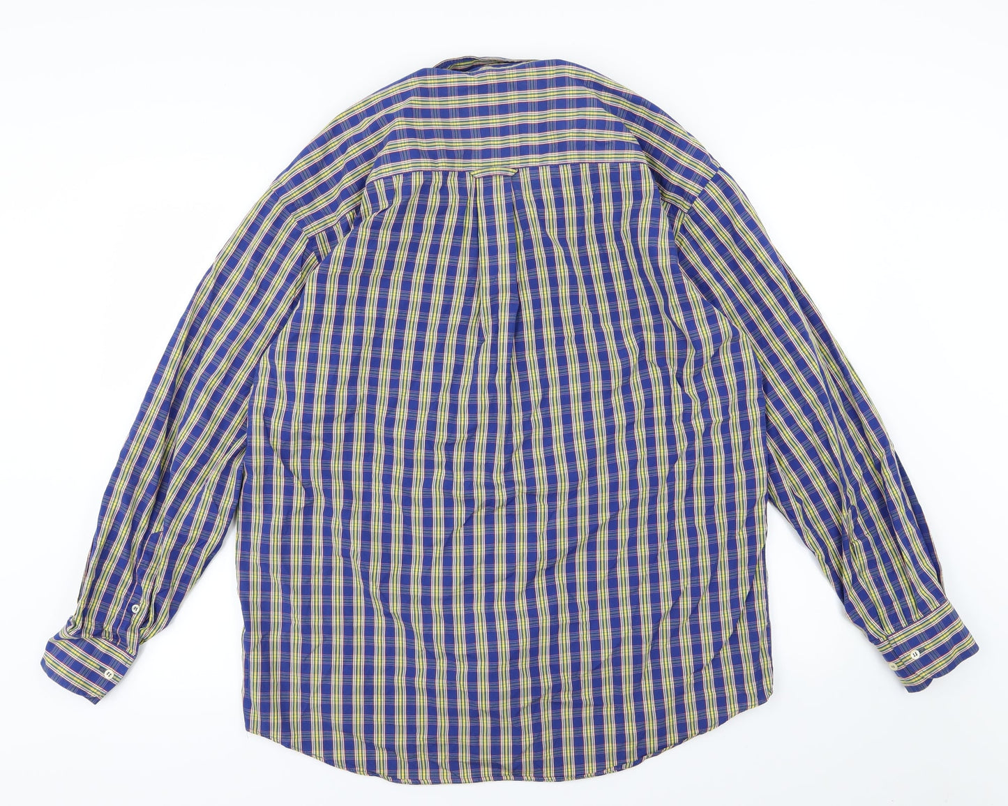 Saint Gall Mens Multicoloured Striped Woven  Button-Up Size L
