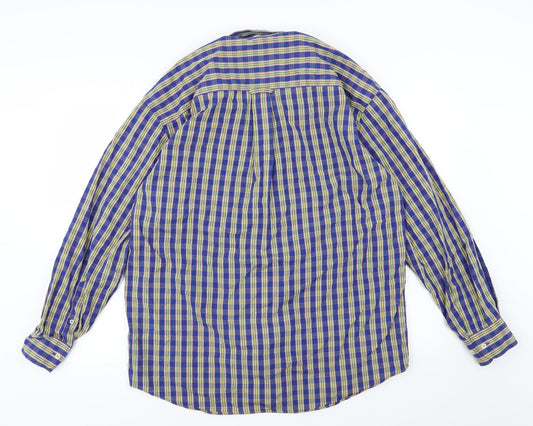 Saint Gall Mens Multicoloured Striped Woven  Button-Up Size L